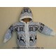 Вязаный свитер с норвежским орнаментом на молнии, с капюшоном